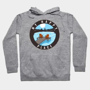 My Happy Place Lake Dock Hoodie